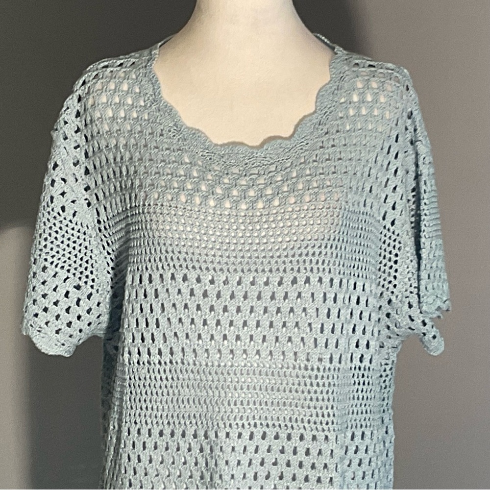 ANRABESS Crochet Swim Cover-Up Dress Blue Size L NWT - Picture 14 of 16